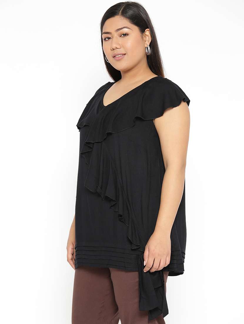 black viscose regular top - 17168625 - Zoom Image - 0