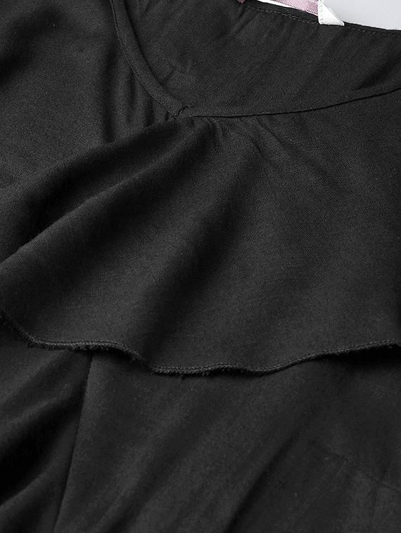 black viscose regular top - 17168625 - Standard Image - 4