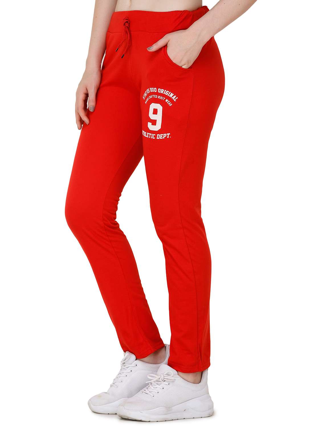 red cotton yoga pants track - 17168634 -  Standard Image - 1