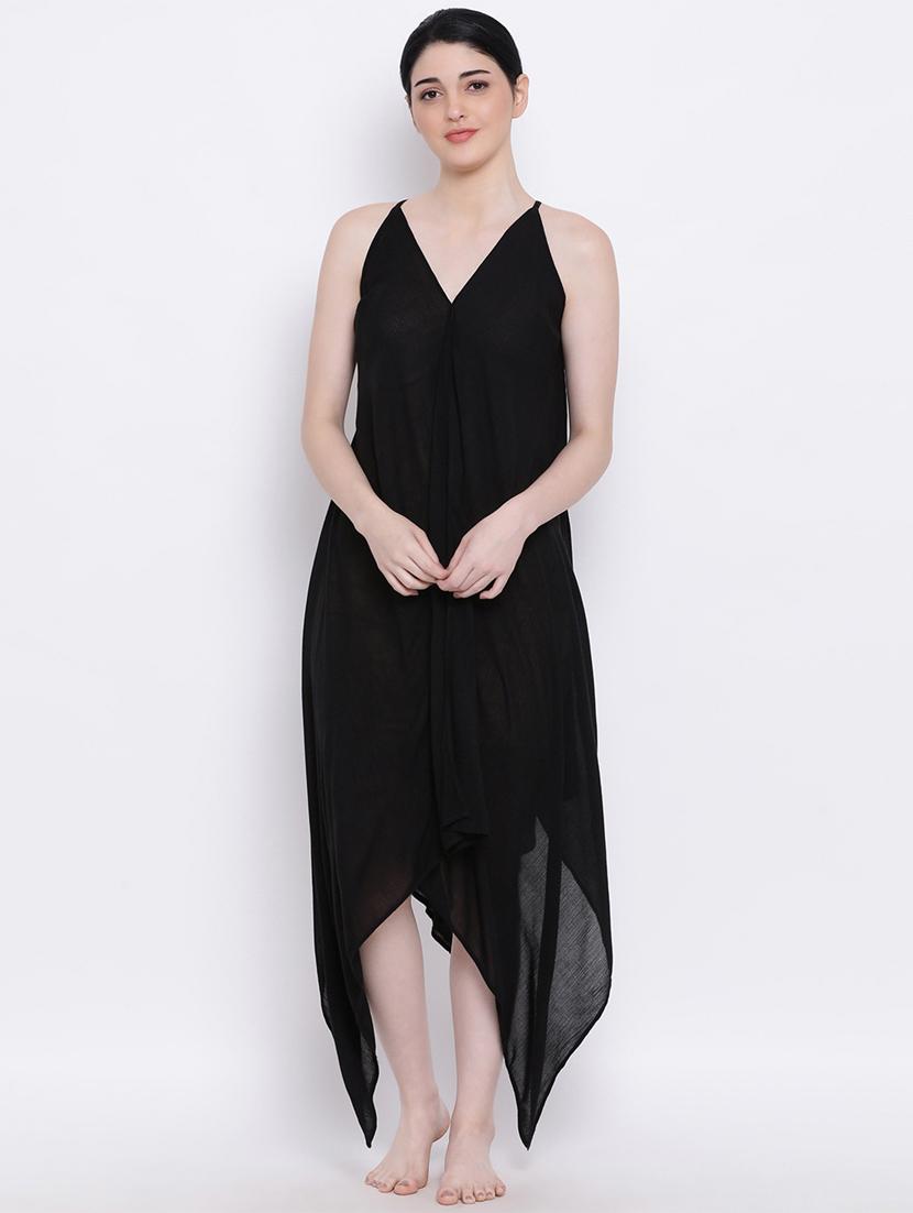 women's asymmetric solid dress - 17169576 - Zoom Image - 0
