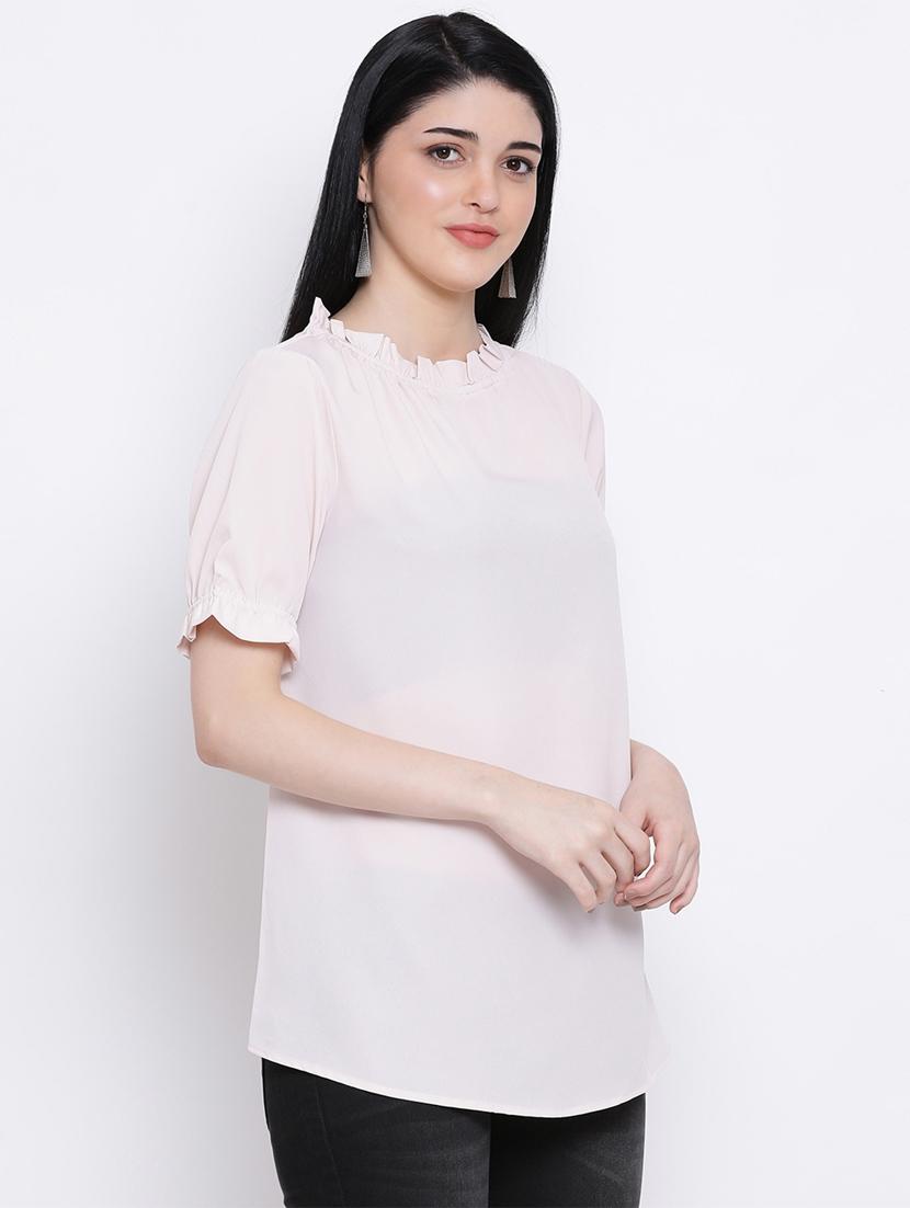 frill detail solid top - 17169581 -  Standard Image - 1