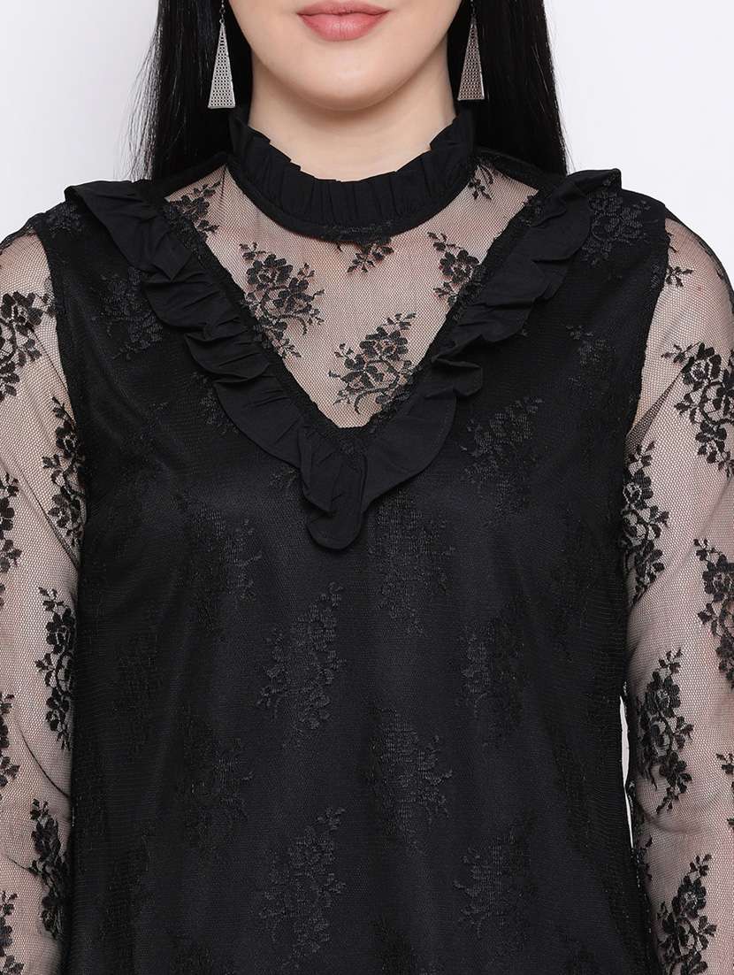 women's straight round neck top - 17169588 -  Standard Image - 4