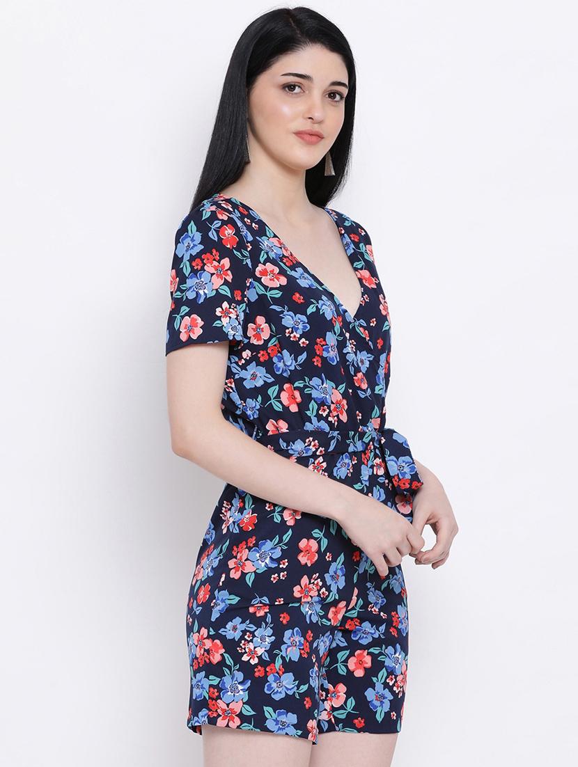 overlap neck floral romper  - 17169595 -  Standard Image - 1