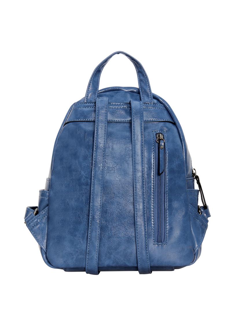 blue leatherette (pu) fashion backpack - 17169996 - Standard Image - 1
