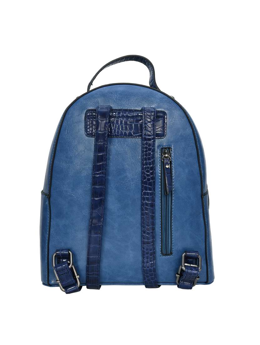 blue leatherette (pu) fashion backpack - 17170008 -  Standard Image - 1