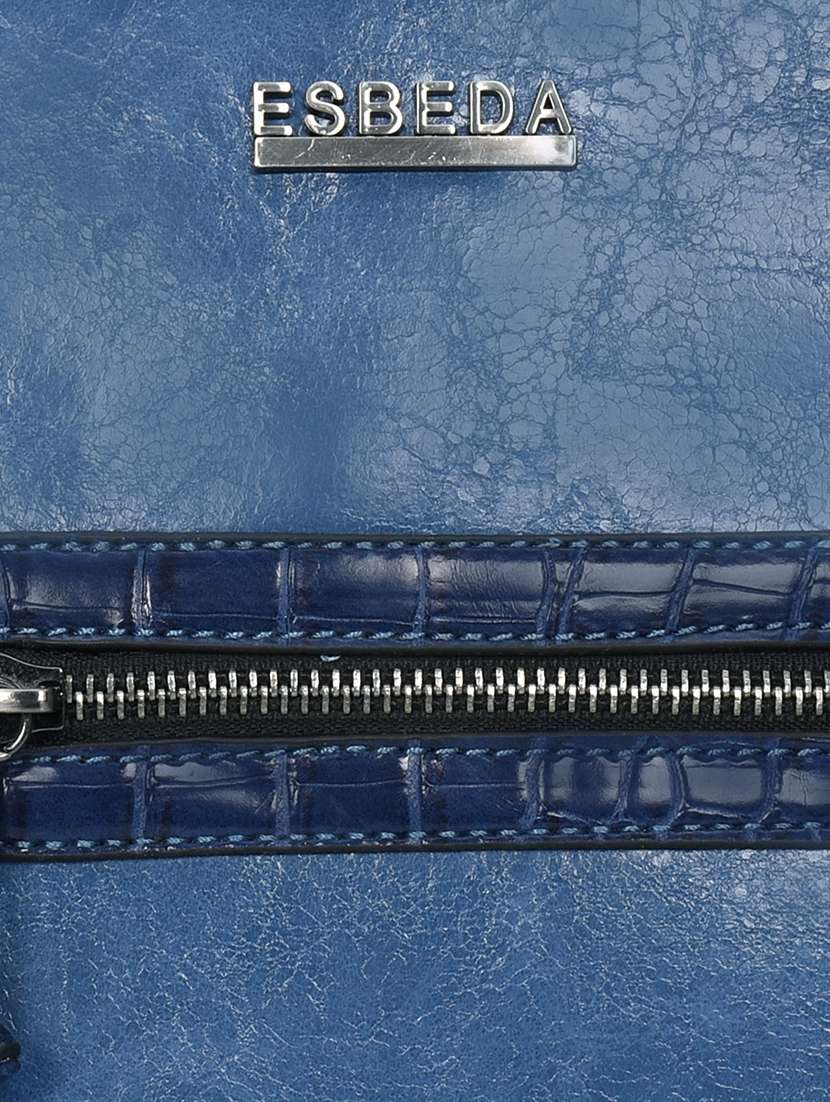 blue leatherette (pu) fashion backpack - 17170008 -  Standard Image - 4