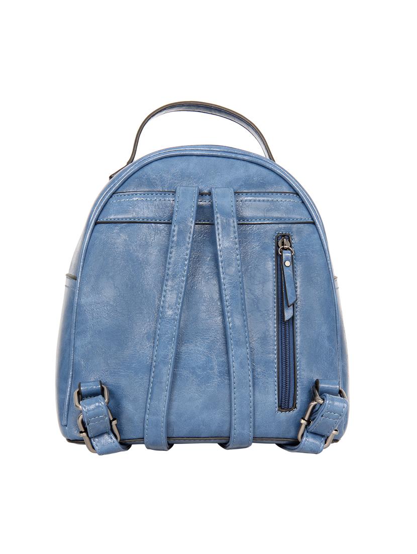 blue leatherette (pu) fashion backpack - 17170014 - Standard Image - 1