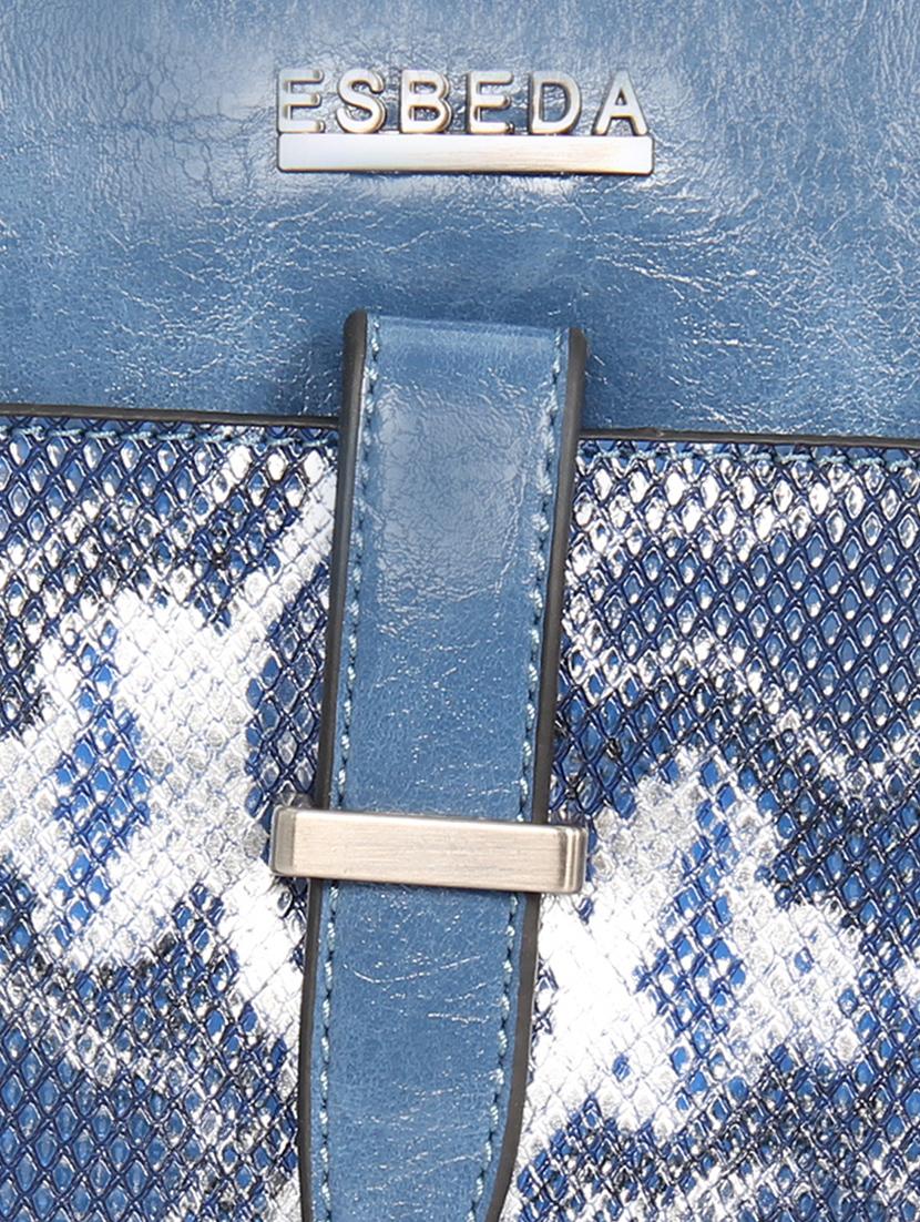 blue leatherette (pu) fashion backpack - 17170014 - Standard Image - 4