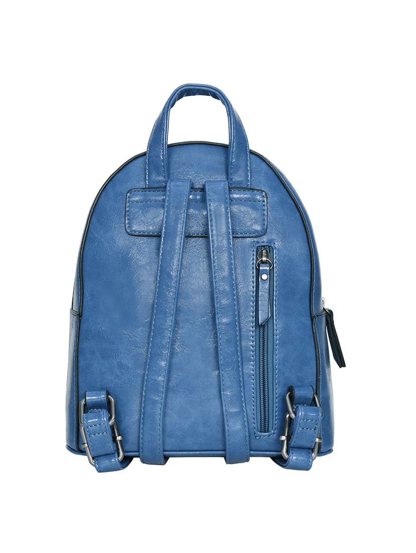 blue leatherette (pu) fashion backpack - 17170017 -  Standard Image - 1