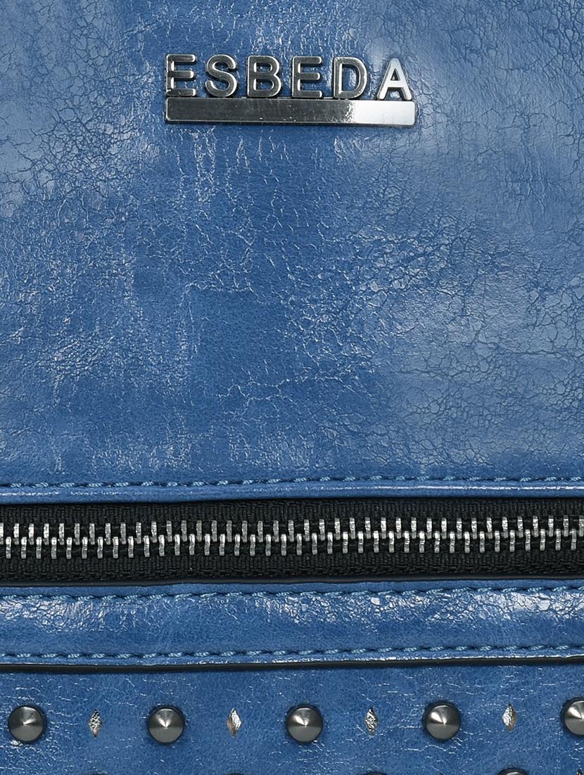 blue leatherette (pu) fashion backpack - 17170023 - Standard Image - 4