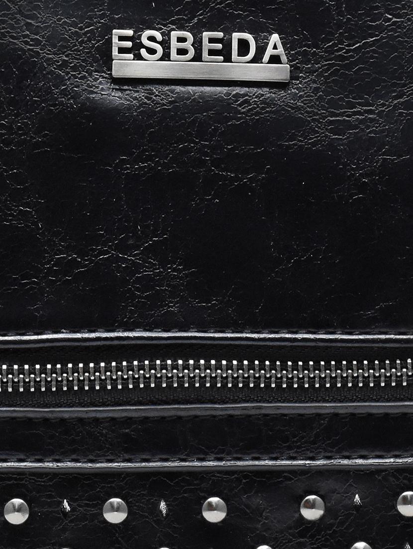 black leatherette (pu) fashion backpack - 17170025 - Standard Image - 4