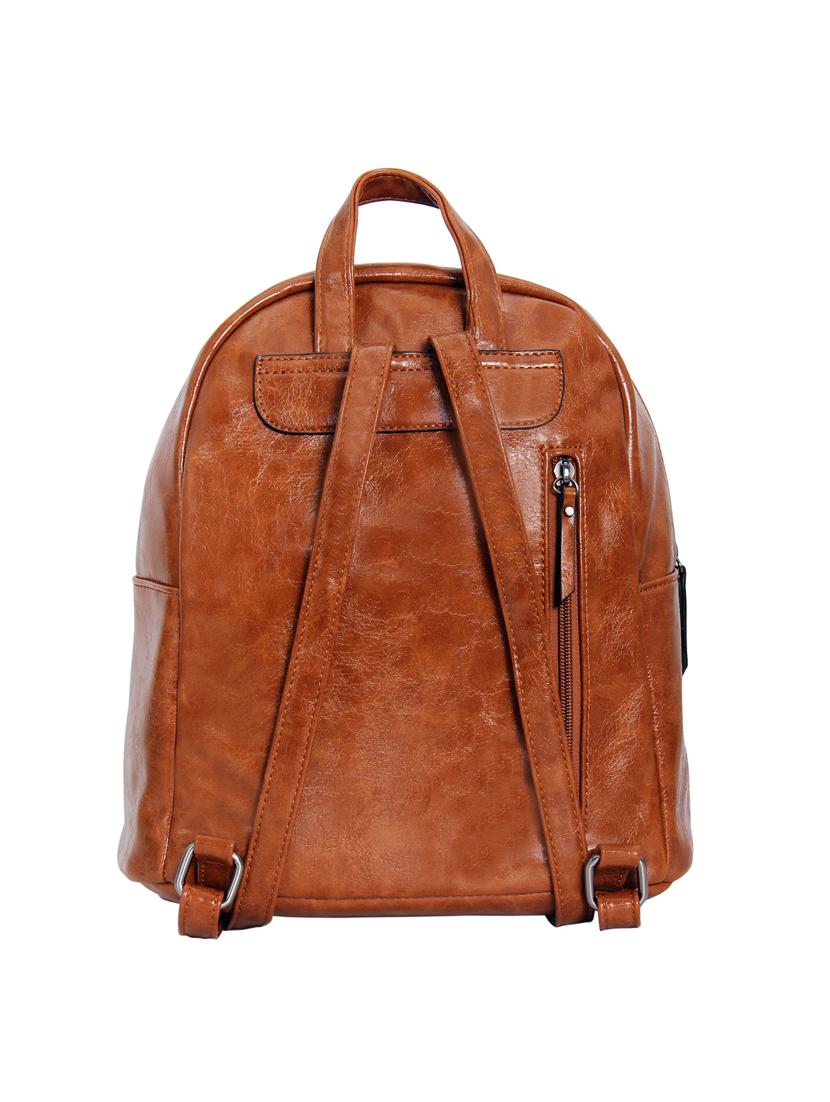 tan leatherette (pu) fashion backpack - 17170033 -  Standard Image - 1