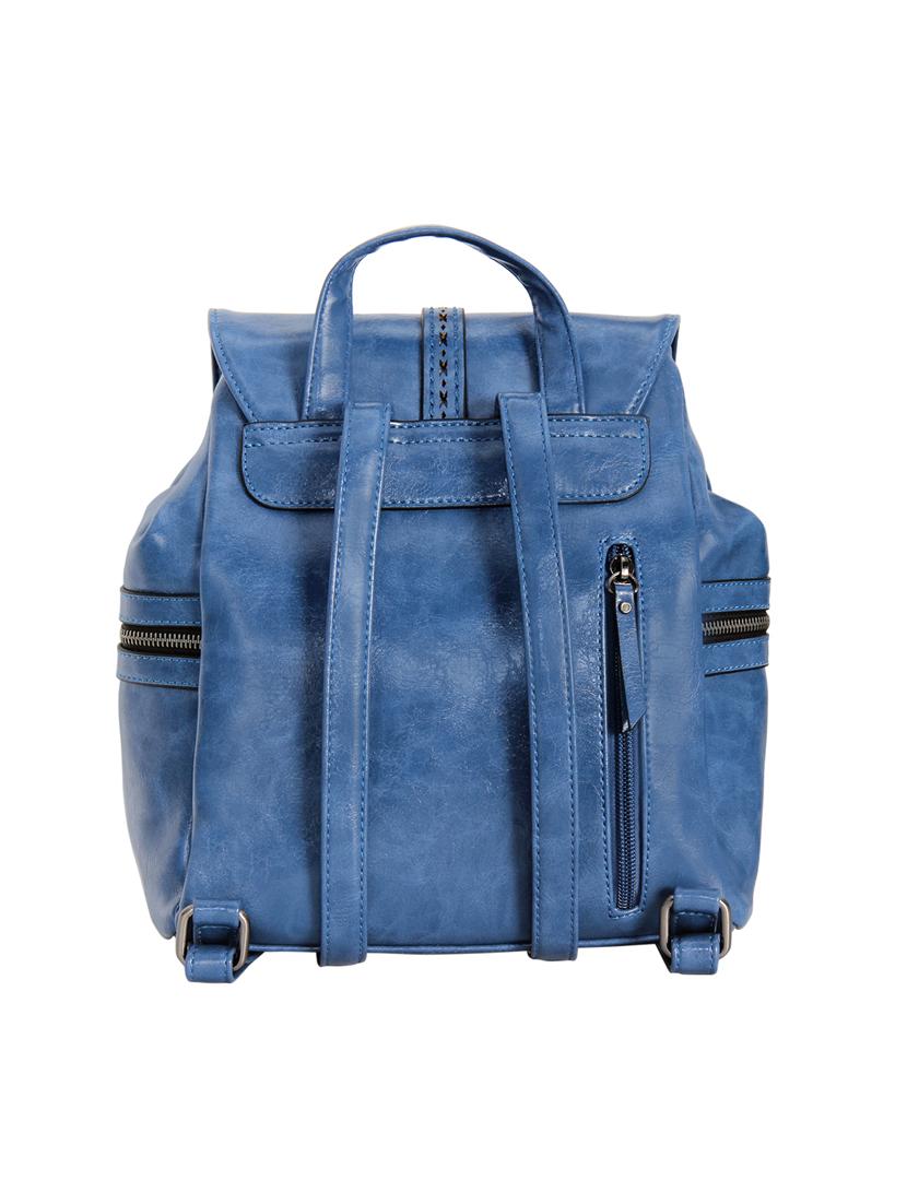 blue leatherette (pu) fashion backpack - 17170035 - Standard Image - 1
