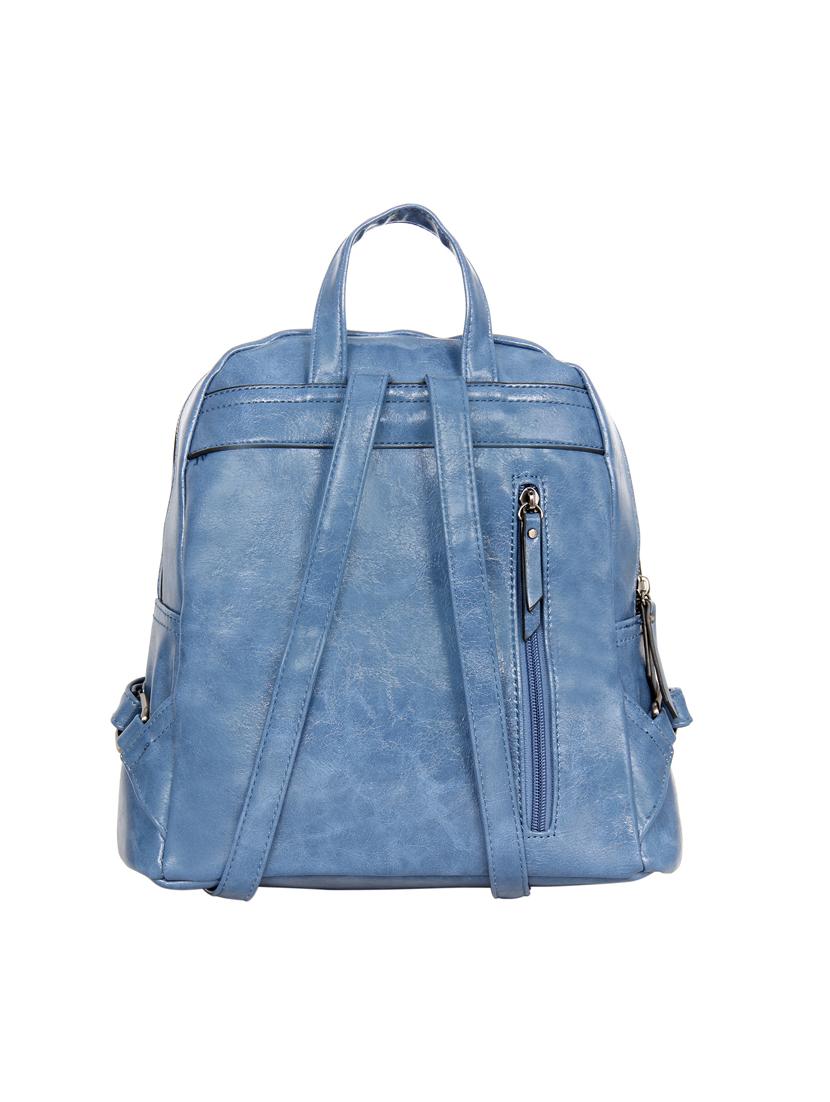 blue leatherette (pu) fashion backpack - 17170041 - Standard Image - 1