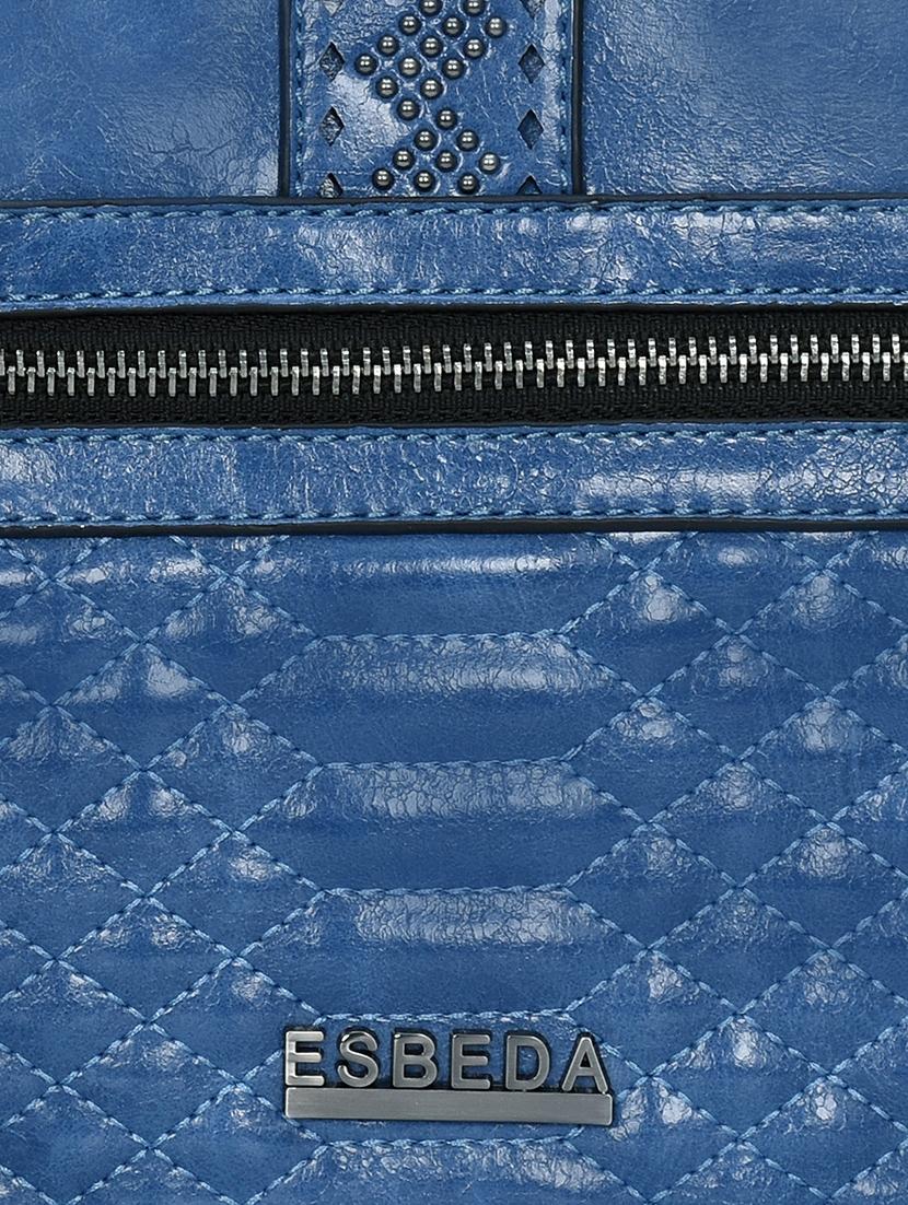 blue leatherette (pu) fashion backpack - 17170044 - Standard Image - 4