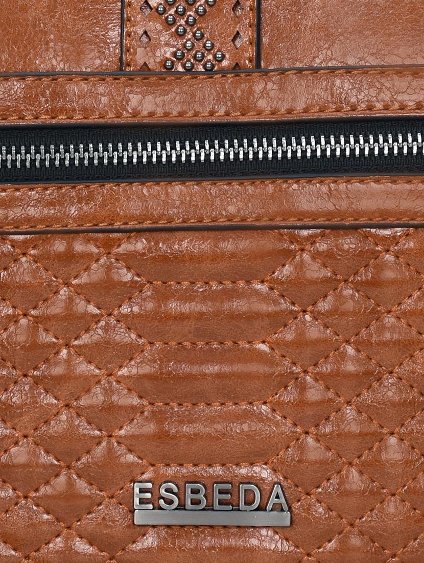 tan leatherette (pu) fashion backpack - 17170045 - Standard Image - 4