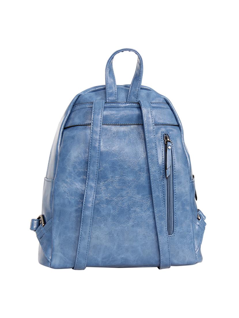 blue leatherette (pu) fashion backpack - 17170047 - Standard Image - 1
