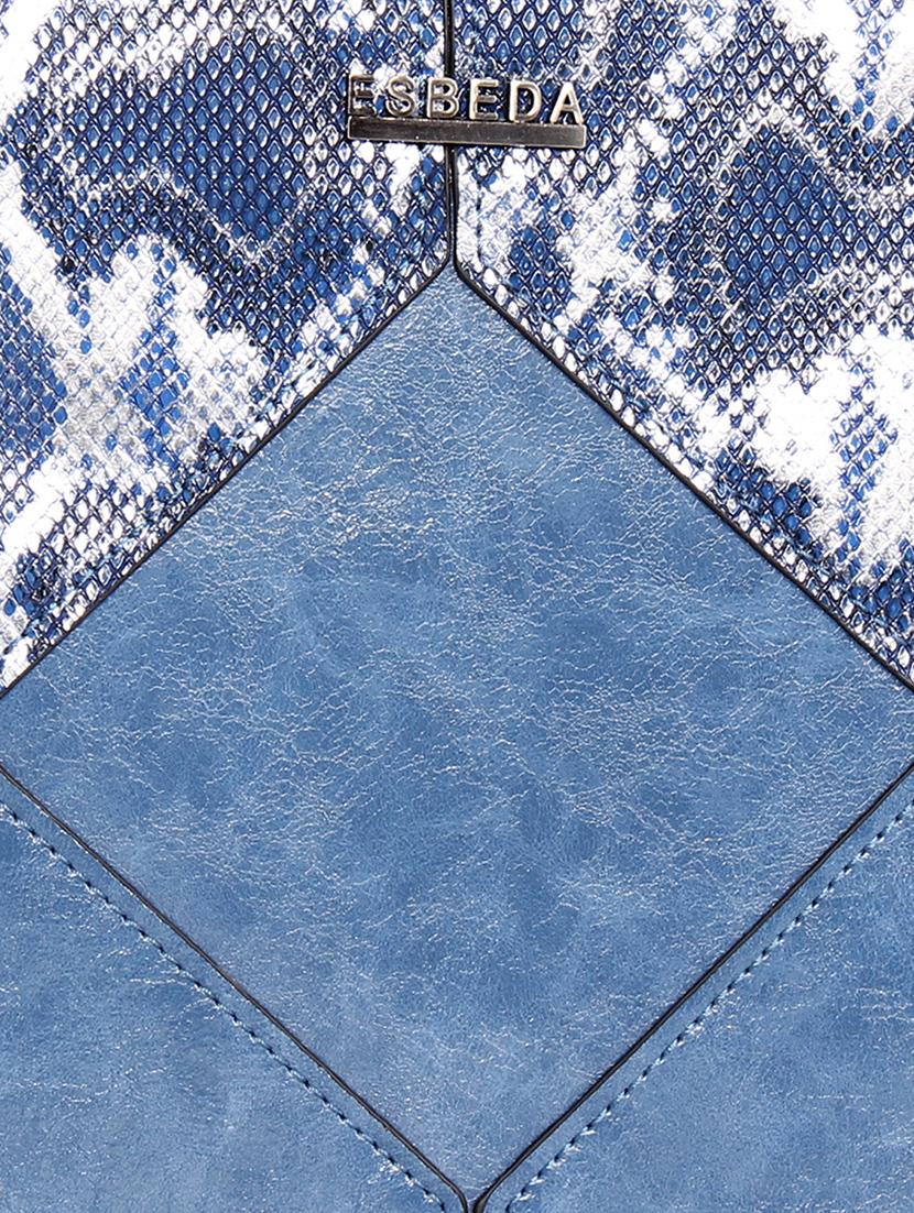 blue leatherette (pu) fashion backpack - 17170047 - Standard Image - 4
