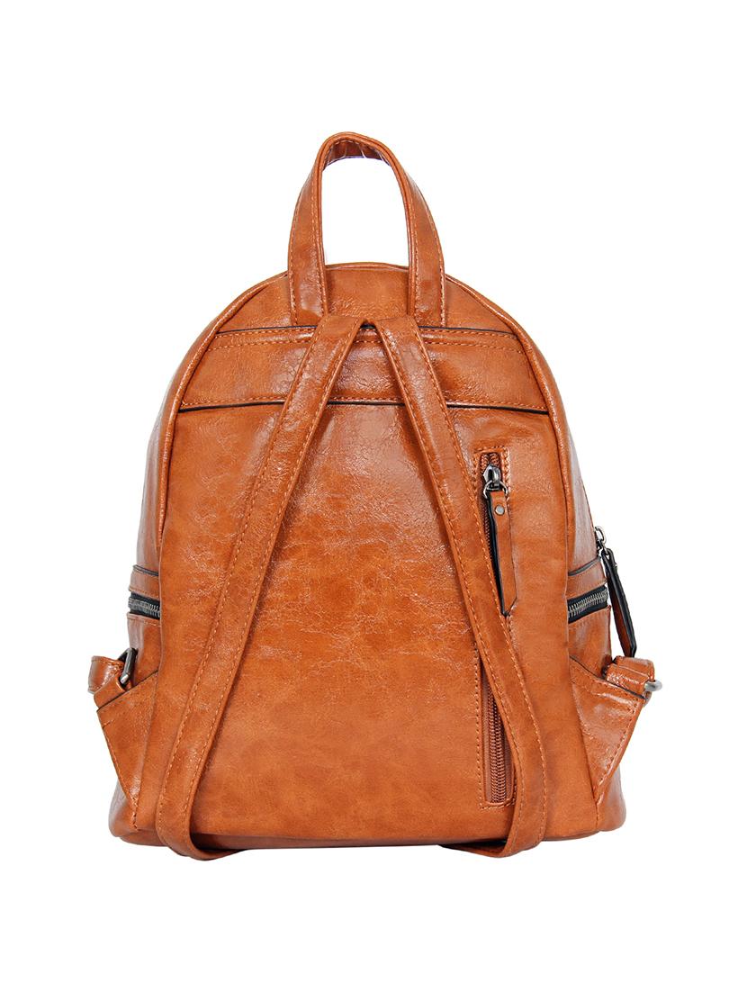 tan leatherette (pu) fashion backpack - 17170048 - Standard Image - 1