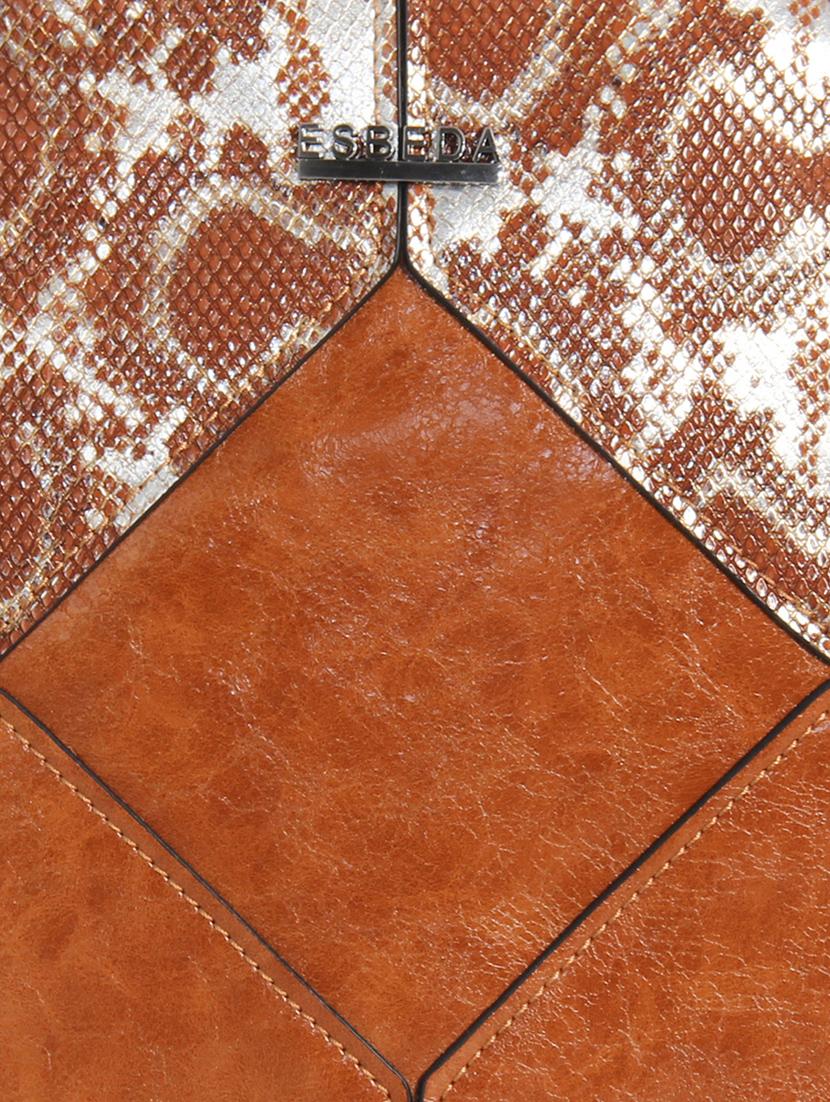 tan leatherette (pu) fashion backpack - 17170048 - Standard Image - 4