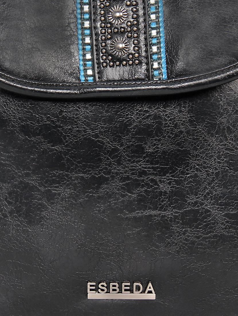 black leatherette (pu) fashion backpack - 17170055 - Standard Image - 4