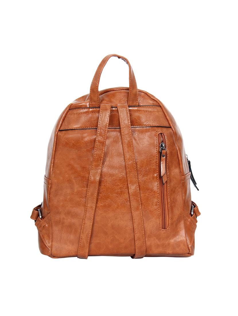 tan leatherette (pu) fashion backpack - 17170057 - Standard Image - 1