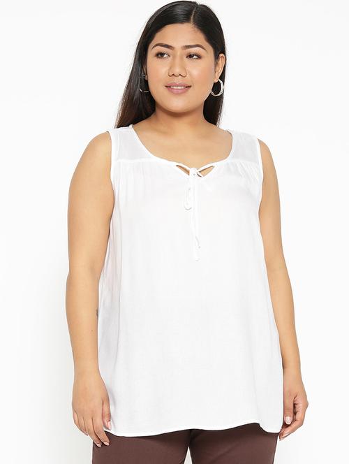 women's tank top tie-up neck top - 17170389 - Standard Image - 0