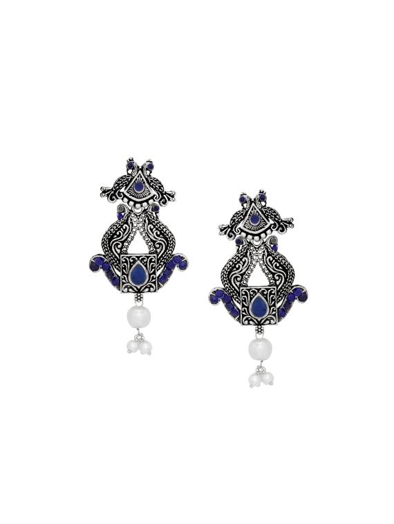 silver plated chandellier earring - 17170466 - Zoom Image - 0