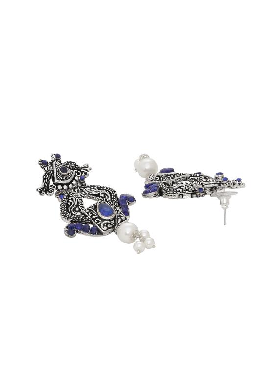 silver plated chandellier earring - 17170466 -  Standard Image - 1