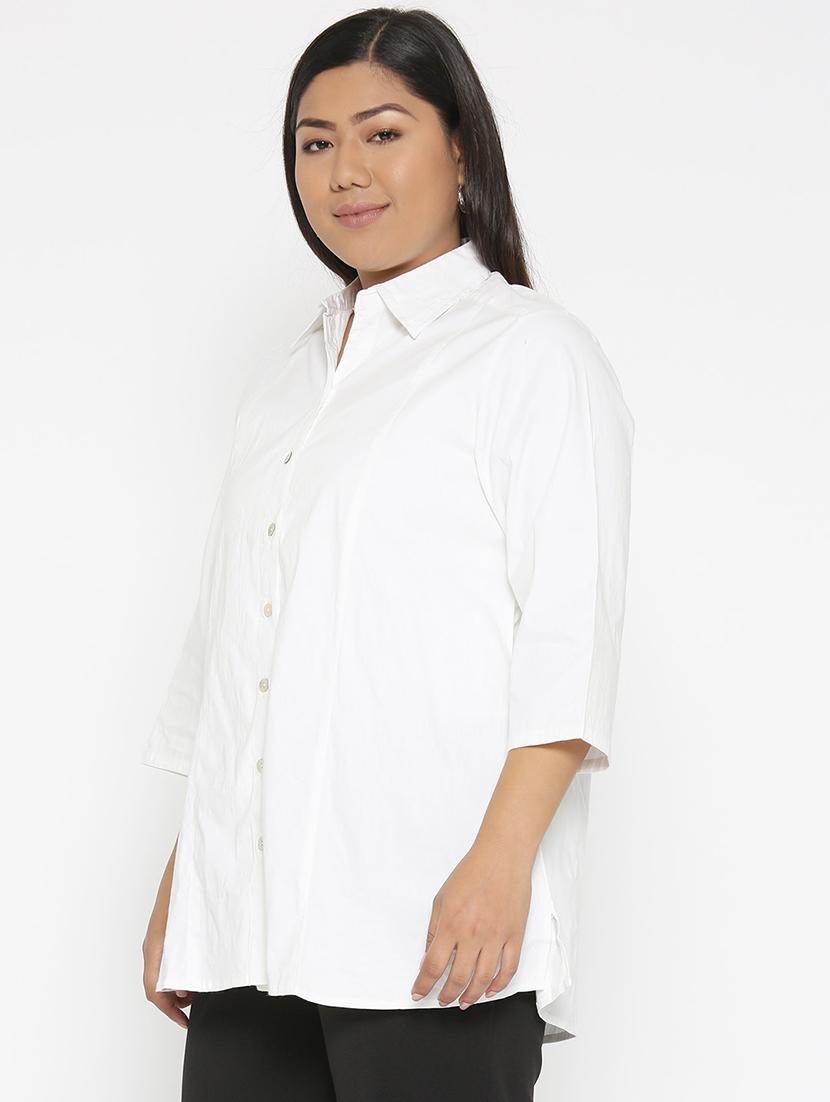 white cotton regular shirt - 17170748 - Standard Image - 1