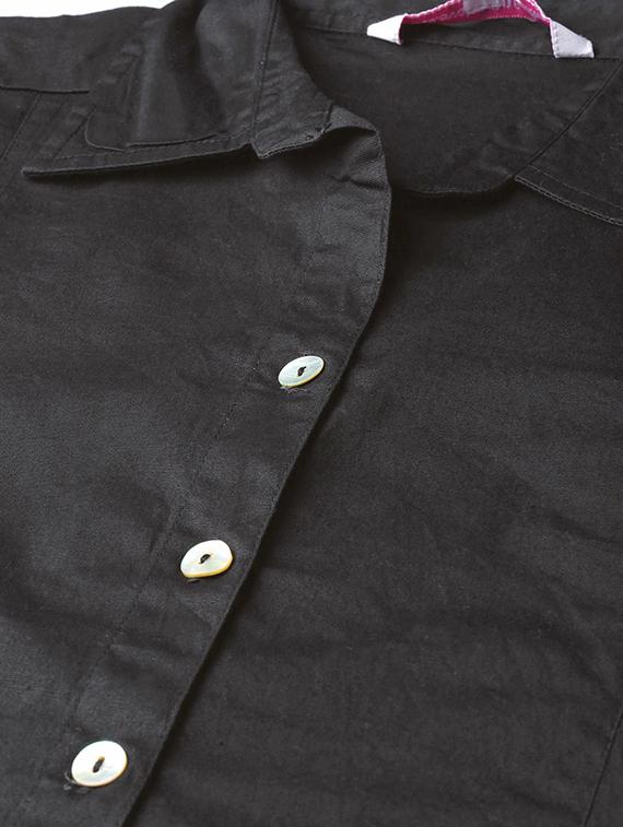 black cotton regular shirt - 17170749 - Standard Image - 4