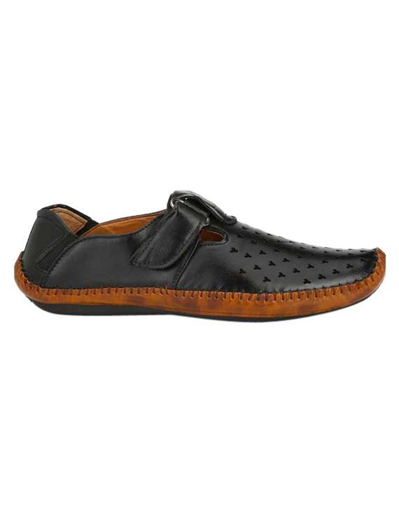 black slip-on sandals - 17175065 -  Standard Image - 1