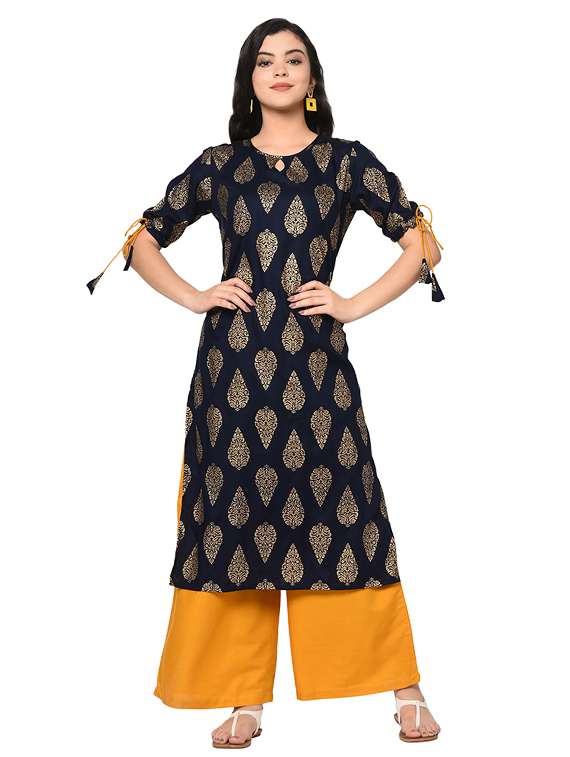 block print kurta palazzo set