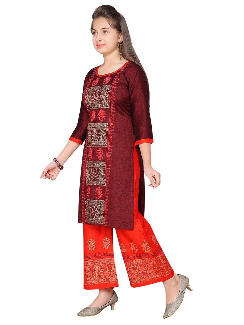 red cotton suit set - 17176826 - Standard Image - 1