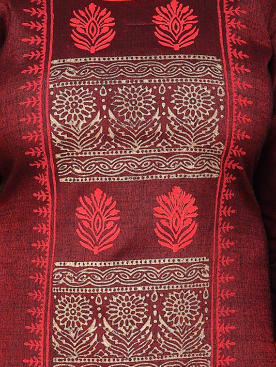 red cotton suit set - 17176826 - Standard Image - 4