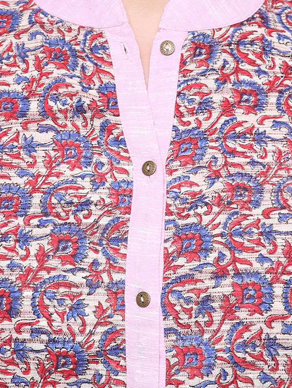 pink khadi cotton regular tunic - 17181483 - Standard Image - 4