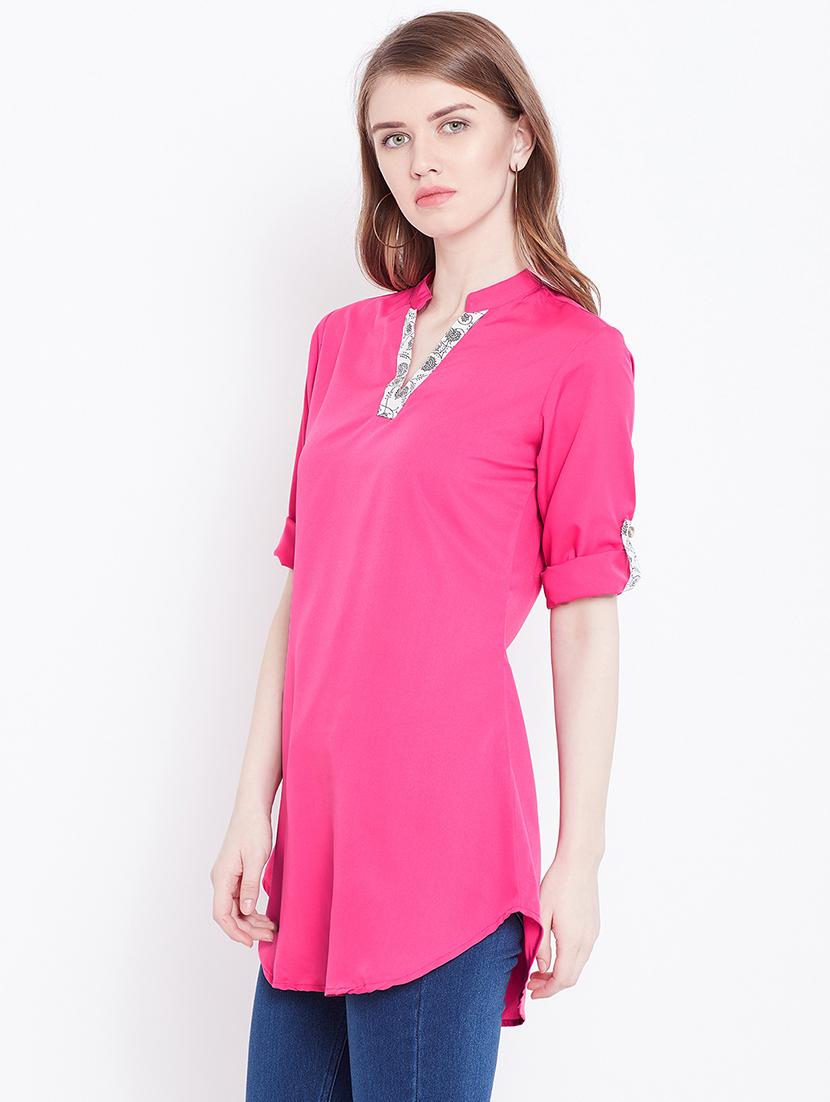 pink polyester regular tunic - 17181489 -  Standard Image - 1