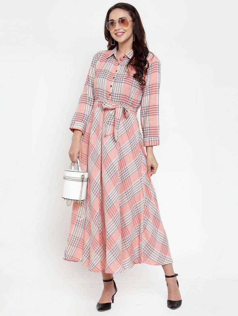 checkered maxi dress 