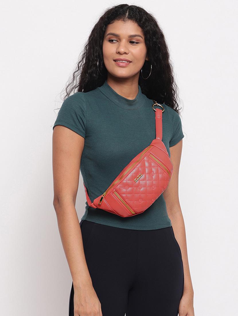 maroon leatherette (pu) regular pouch - 17184933 - Standard Image - 4