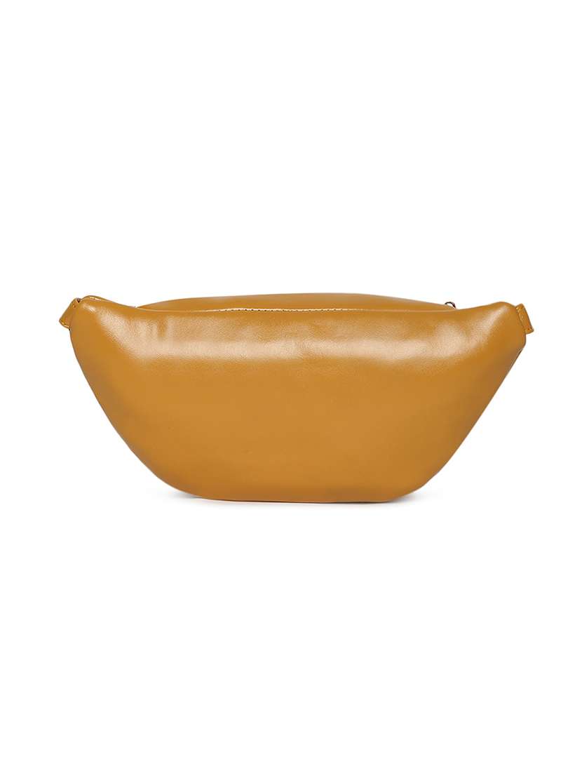 yellow leatherette (pu) regular pouch - 17184937 - Standard Image - 1