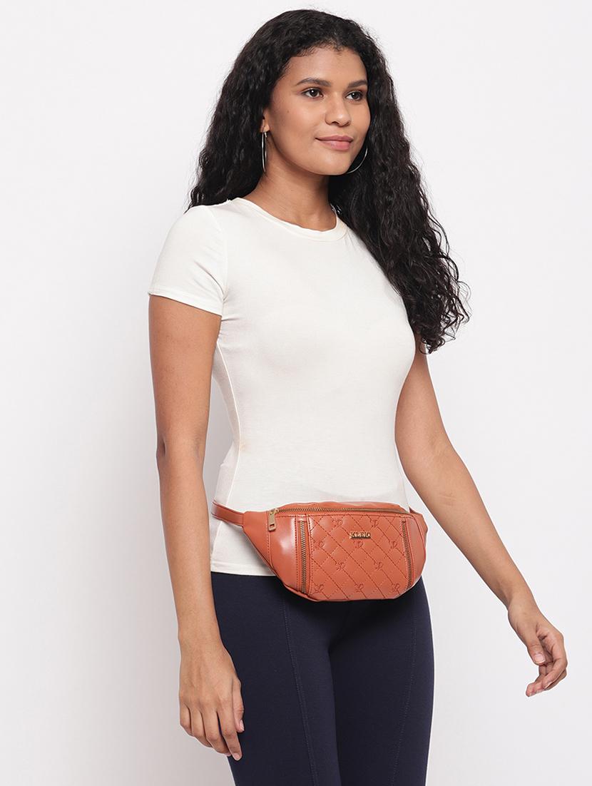 tan leatherette (pu) regular pouch - 17184939 - Standard Image - 4
