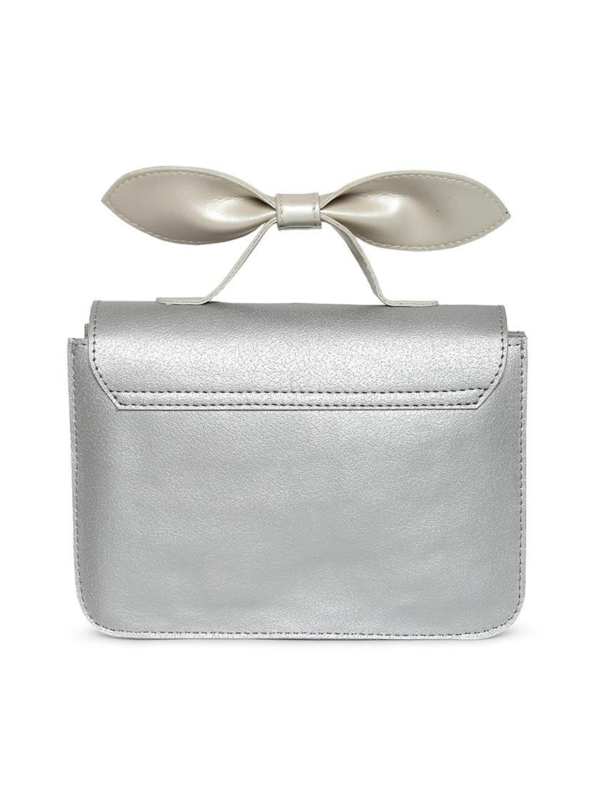 silver leatherette (pu) sling bag - 17185110 - Standard Image - 1