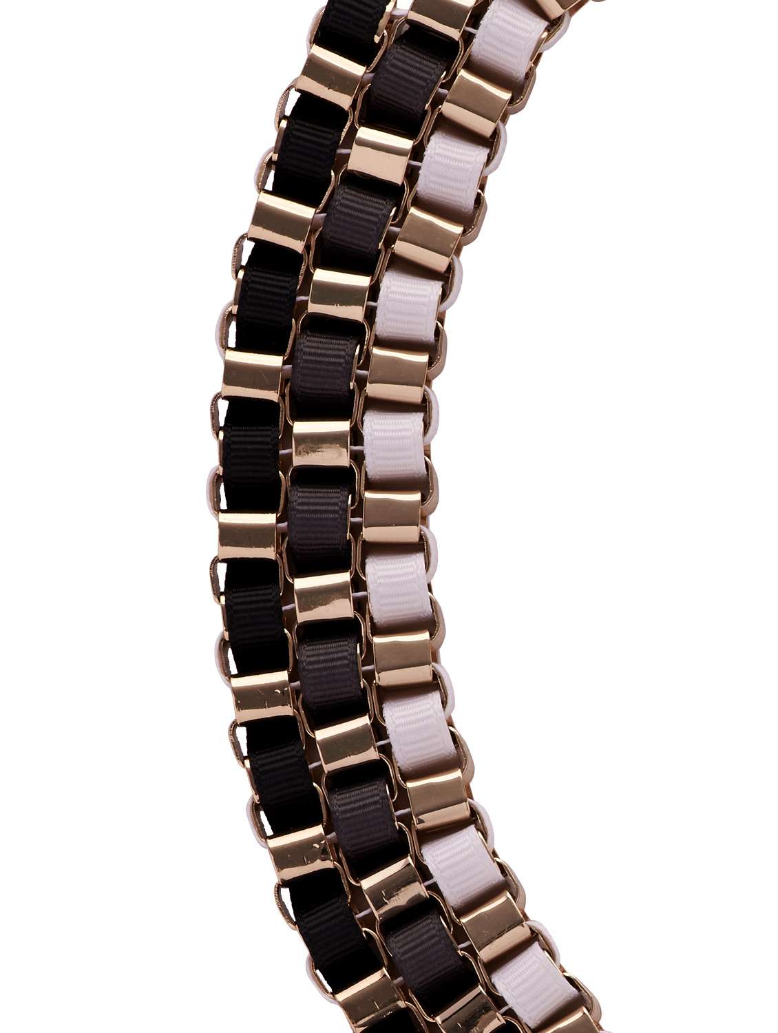 black and white ribbon necklace - 17188 -  Standard Image - 1