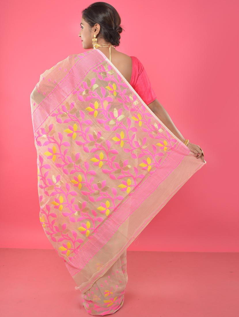 floral jamdani saree - 17189027 - Standard Image - 1