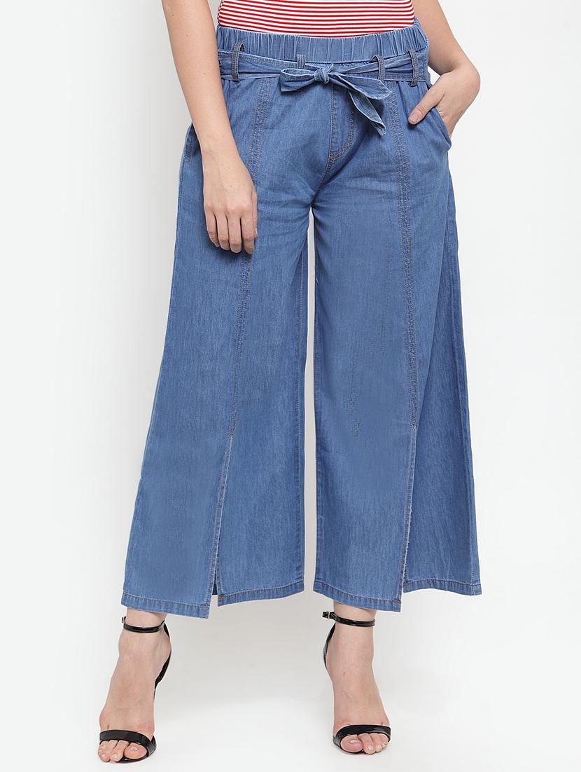 tie front wide leg palazzo - 17191505 - Zoom Image - 0