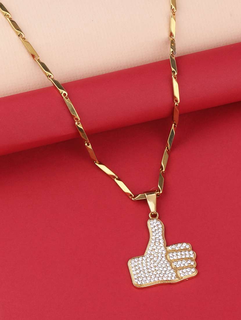 gold metal pendant
