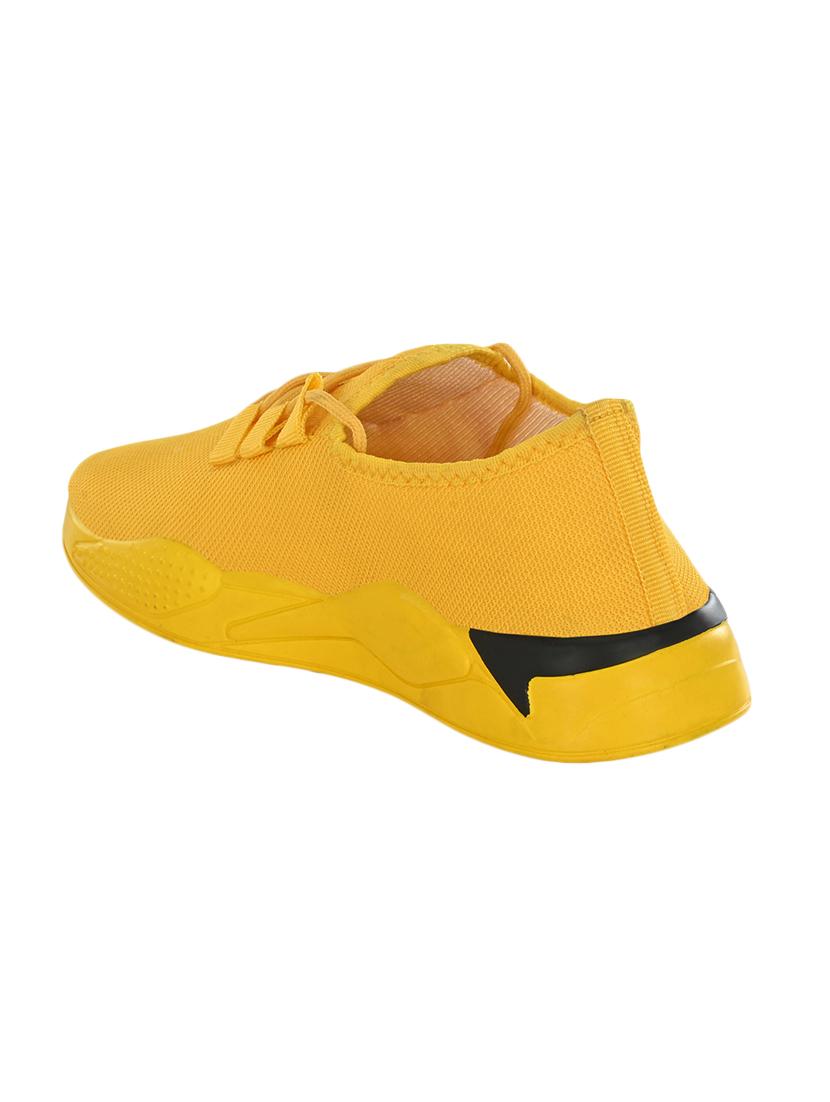 yellow lace up sport shoes - 17192586 - Standard Image - 1