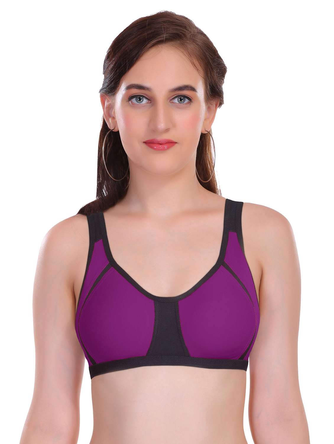 color block sports bra