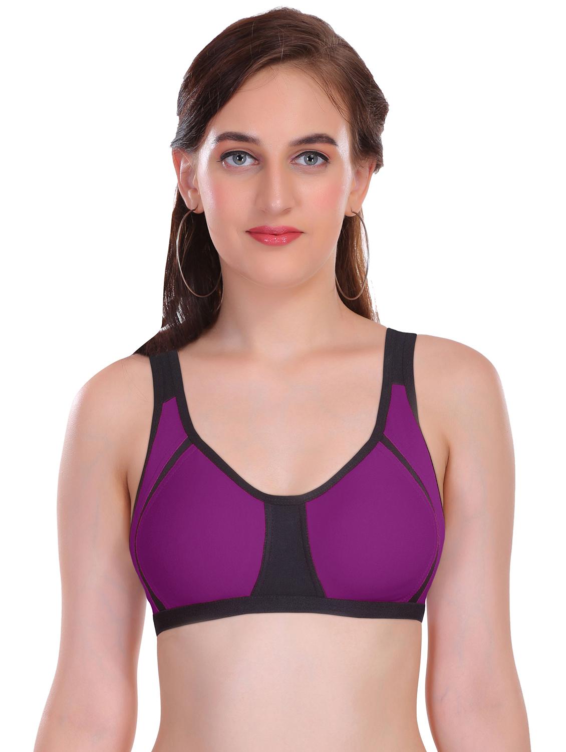 set of 2 color block sports bra - 17192794 - Standard Image - 1