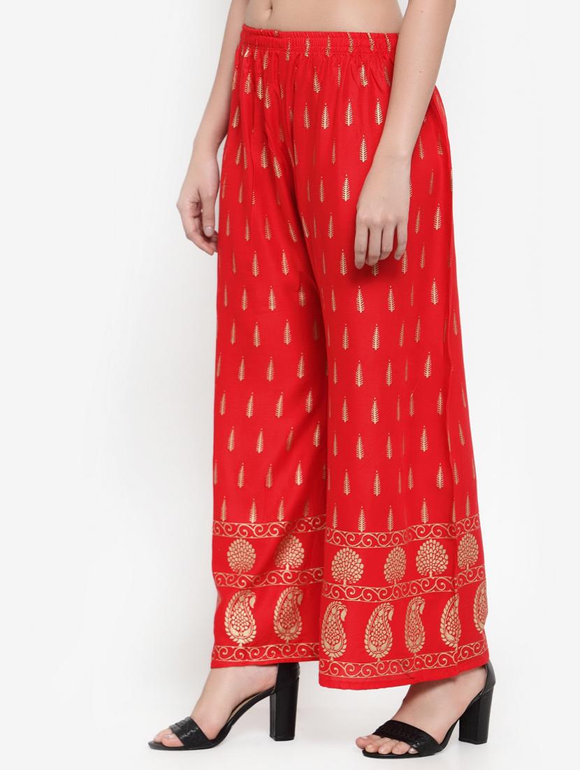 gold print straight palazzo - 17192829 -  Standard Image - 1